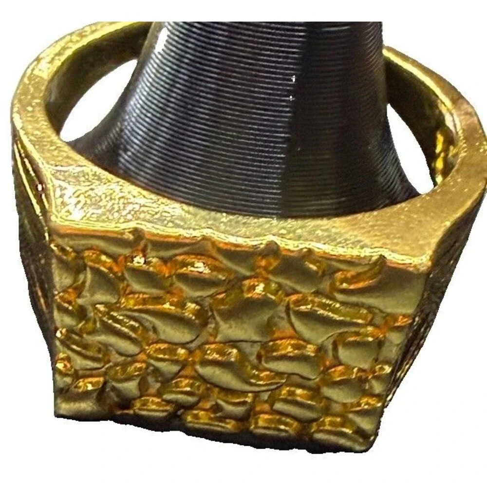 14K Square Gold Nugget Ring Size 12 9 Grams